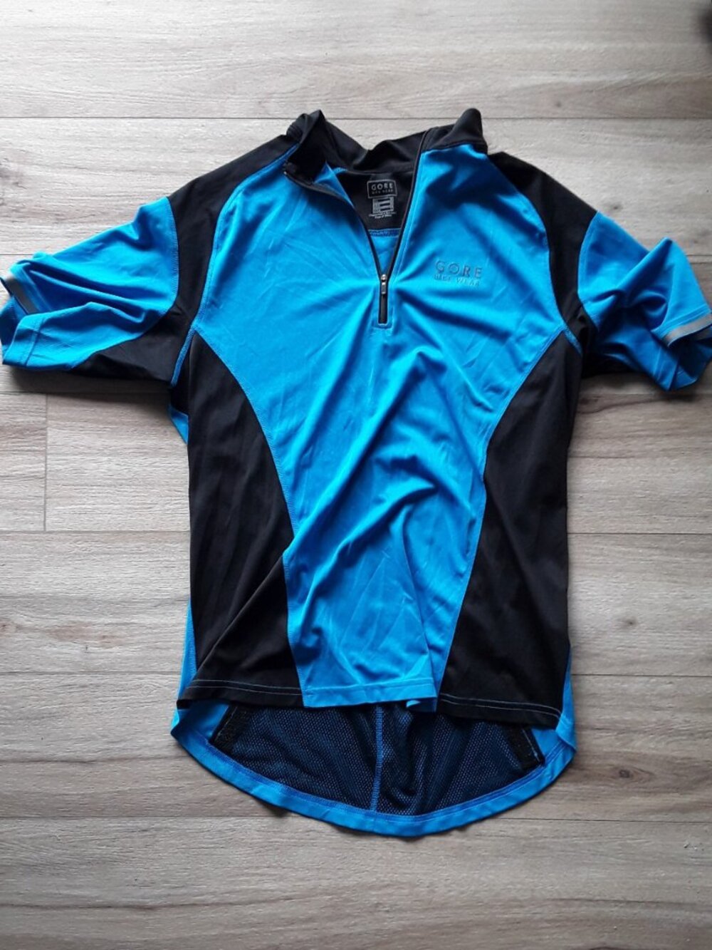Gore Bike Wear Cycling Jersey – Men’s Medium – Blue/Black – Short Sleeve – Zip